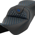 Saddlemen RoadSofa HC Seat Blue Stitch #284840 Harley Davidson