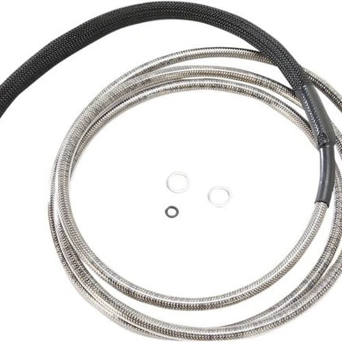 Drag Specialties Braided Hydraulic Clutch Line 76-1/8" +6" Clear Coated #211911