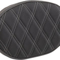 Drag Specialties Double Diamond Oval Pad for Square Sissy Bars Black/Silver