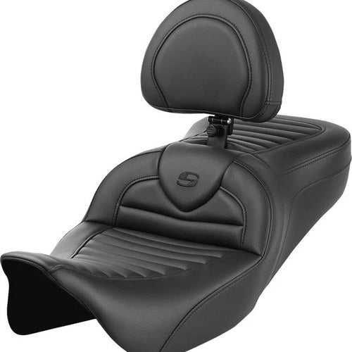 Saddlemen RoadSofa Tuck-N-Roll Seat With Backrest #285056 Harley Davidson