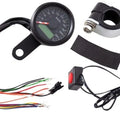DS Mini Electronic Speedometer with Indicator Lights Kph Black/Black #1138766
