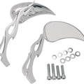 DS Flame Teardrop Mirrors with Flame Stems Chrome
