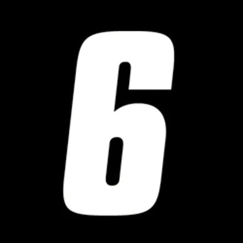 Factory Effex 7" Factory Numbers #6 White 3-Pack