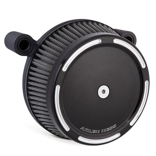 Arlen Ness Big Sucker Stg1 Air Cleaner Slot Track SS Black Harley Flt 99-01