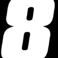 Dirt Digits Vinyl Numbers 7" White #8 3-Pack