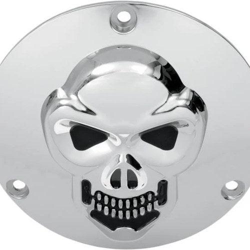 DS 3D Skull Derby Cover Chrome Harley Davidson 143900