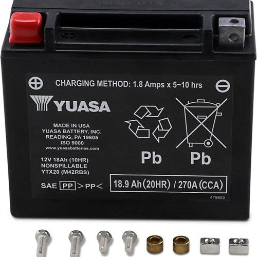 Yuasa Battery Agm Maintenance Free Factory-Activated Battery #YUAM42RBS