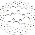 HardDrive Drilled Vented Rear Brake Rotor Polished 144626 Harley Davidson