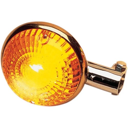 K&S DOT Turn Signal Assembly Single Filament Rear Chrome Amber #25-4026
