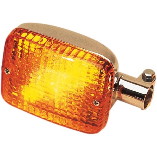K&S DOT Turn Signal Assembly S/F Rear Chrome Amber #25-4066 for Yamaha