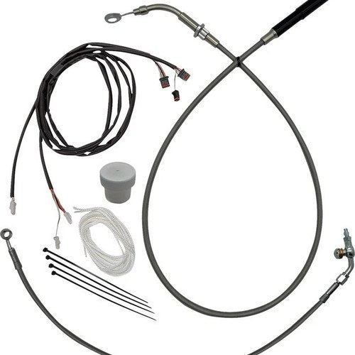 Fat Baggers EZ Install Cable/Line Kit for 16" Ape Bars Stainless #119916