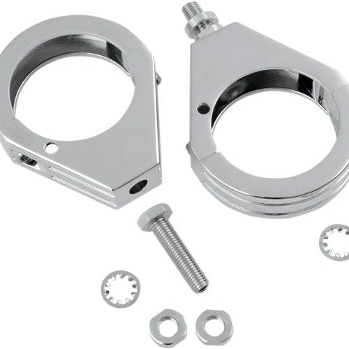 DS Smooth Turn Signal Fork Clamps 41mm Chrome