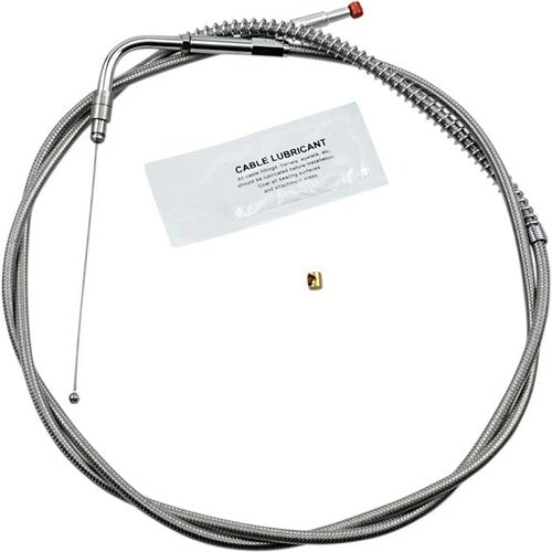 Barnett Pull Throttle Cable +12 Stainless Braided #115009 Harley Davidson
