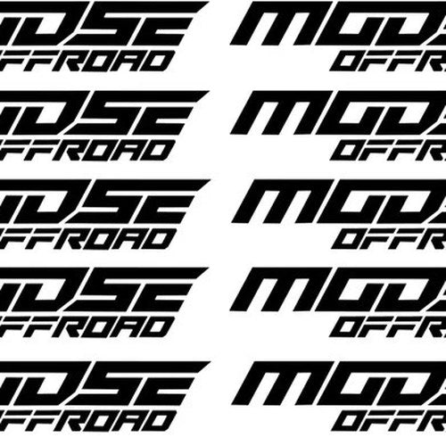 Moose Offroad Corporate Stacked Decals Black 10-Pack