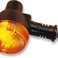 K&S DOT Turn Signal Assembly Single Filament Rear Right Black Amber #25-2233