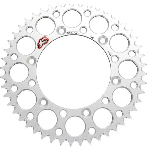 Renthal Sprocket Rear 47T 520 Ultralight Aluminum Silver #123U-520-47GYSI