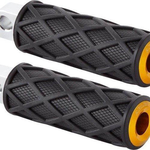 Arlen Ness Male Mount Knurled Diamond Driver Footpegs Gold