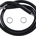DS Black Vinyl Front Upper ABS Brake Line Kit 27-1/2" +6" Black #212128