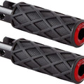 Arlen Ness Knurled Diamond Driver Footpegs Red #400-058 Harley Davidson Softail