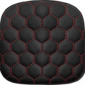 Saddlemen Honeycomb Gravestone Sissy Bar Pad Red Stitch 7.5" W x 7.5" H