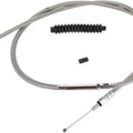 Barnett Clutch Cable +6" Stainless Braided Harley Davidson Softail