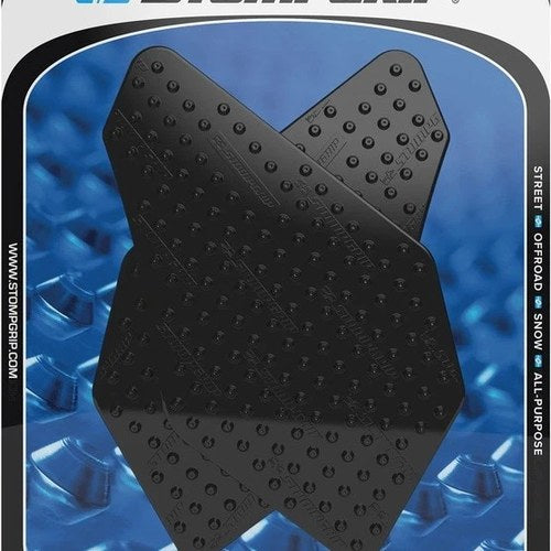 Stomp Volcano Profile Traction Pad Tank Grips Black #55-10-0028-1B for Kawasaki