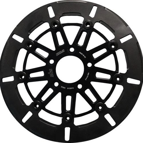 Sbs 9-Spoke Brake Rotor Design C Front Black Harley Davidson Dyna/Softail