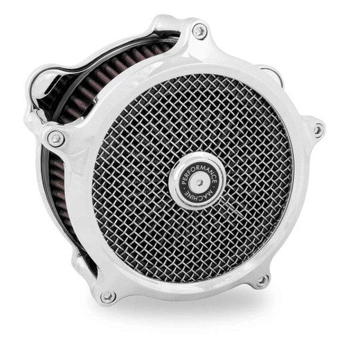 Performance Machine Super Gas Air Cleaner Chrome #0206-2165-CH Harley Davidson