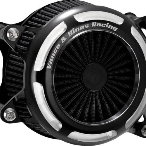 Vance & Hines VO2 Onyx Air Cleaner Kit Contrast Cut Black #41117 Harley Davidson