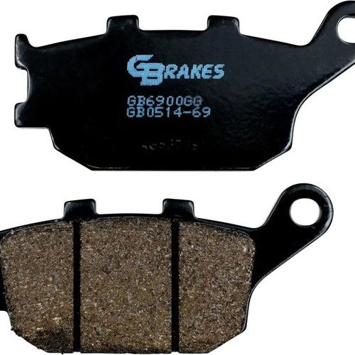 GBrakes Semi-Metallic Brake Pads Rear GB0514-69 for Honda/Yamaha/Suzuki/Kawasaki