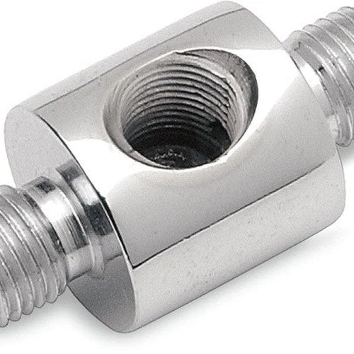 Goodridge Universal Brake Line Junction Block With Brake Switch Hole 1/8" Chrome