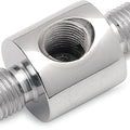 Goodridge Universal Brake Line Junction Block With Brake Switch Hole 1/8" Chrome