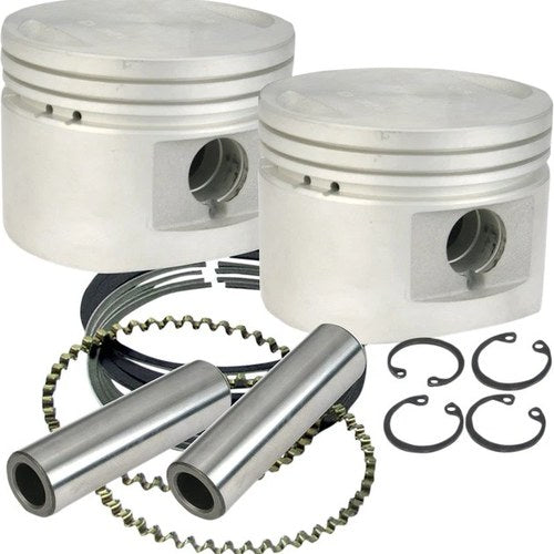 S&S 3.5" Cast Flat Top Pistons +.010" #920-0026 Harley Davidson