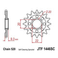 JT Self Cleaning Front Sprocket 520 13T fits Kawasaki KX250F 2006-2016