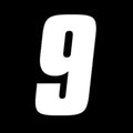 Factory Effex 4" Factory Number #9 White 3-Pack