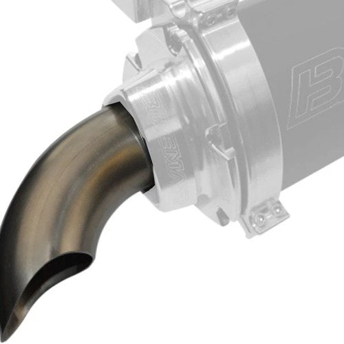 Bikeman Bmp Big Mo Exhaust 90 Degree Turnout Stainless Steel