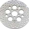 DS Polished Stainless Drilled Brake Rotor Rear Harley Davidson 143469