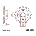 JT Front Sprocket 520 13T #JTF1554.13 Yamaha TT-R230 2005-2015