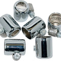 Namz Colored Hose Clamps 1/4" to 5/16" Chrome 6-Pack