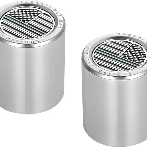 Figurati Designs Short/Thin Docking Hardware Covers US Flag Green Line Polished