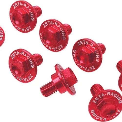 Drc Hard Ware Zeta Fork Guard Bolts Red #ZE88-9102 for Honda