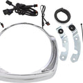 Ciro Fang LED Headlight Bezel with Turn Signals Chrome 45205 Harley