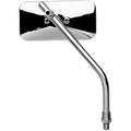 Emgo Classic Chopper Mirror Rectangular 10mm Aluminum Chrome Tinted Universal