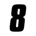 Factory Effex 4" Factory Number #8 Black 3-Pack