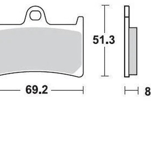 Braking CM66 Carbon Brake Pads #786CM66 for Yamaha XP500 T-Max 500 2009-2011