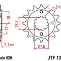 JT Front Sprocket 520 14T for Honda CBR250R/CBR250R ABS/CRF250L/CBR300R/CB300F