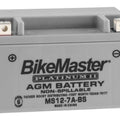 BikeMaster Agm Platinum II Battery #MS12-7A-BS fits Aprilia/Kawasaki/Honda
