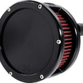 Feuling BA Series Air Cleaner Black With Solid Cover/Red Filter #5433
