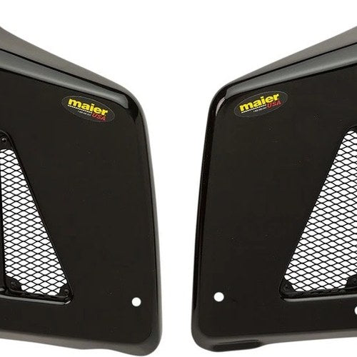 Maier Radiator Scoops Black #578100 fits Kawasaki KLR650 1987-2007