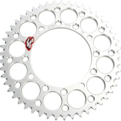 Renthal 420 Ultralight Aluminum Rear Sprocket 49T Silver for Kawasaki KX80/KX100